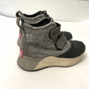 Sorel Little Kids 12 Boots Out N About Grey Pink Waterproof Ankle Winter Toddler